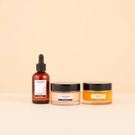 Fotografia de produto cosmético com fundo neutro.